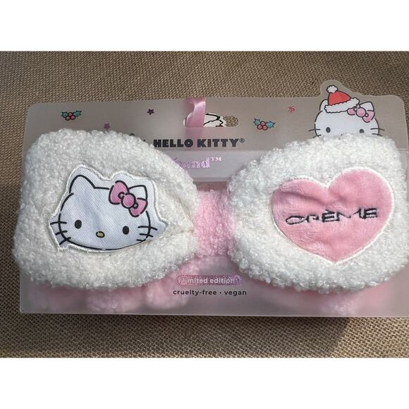 Creme Shop HELLO KITTY Plush Teddy Strawberry Latte Spa Headband - Picture 1 of 9